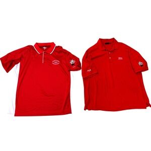 Wabash College Polo Lot Mens 2XL 3XL Red Class of 1962 50th Reunion Little Giant